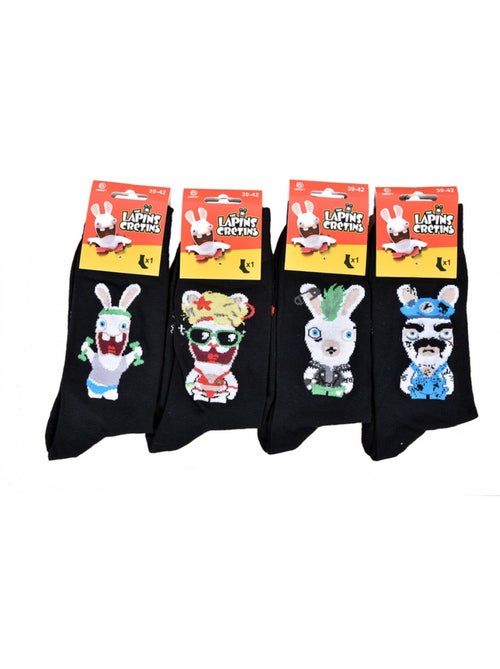 Chaussettes Lapins Crétins - Pack de 3 - Kiabi