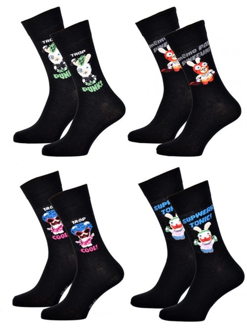 Chaussettes Lapins Crétins - Pack de 4 - Kiabi