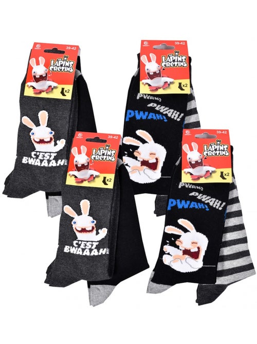 Chaussettes Lapins Crétins - Pack de 6 - Kiabi