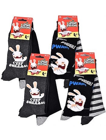 Chaussettes Lapins Crétins - Pack de 8