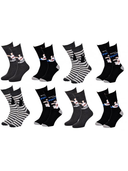 Chaussettes Lapins Crétins - Pack de 8 - Kiabi