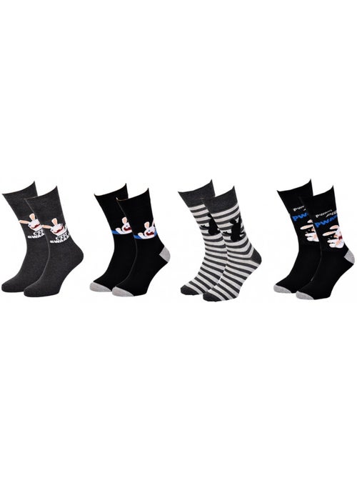 Chaussettes Lapins Crétins - Pack de 8 - Kiabi