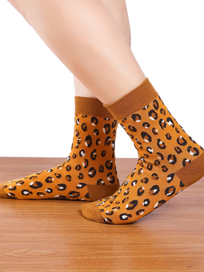 Chaussettes Léopard Violet - Kiabi