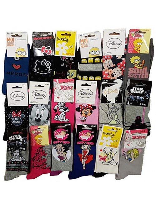 Chaussettes Licence - Pack de 6 - Kiabi