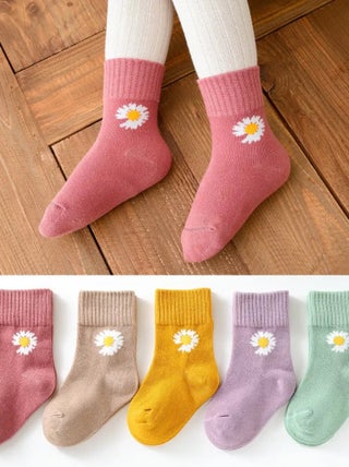 Chaussettes Longue Fleur Enfant (lot x5) | Titeschaussettes