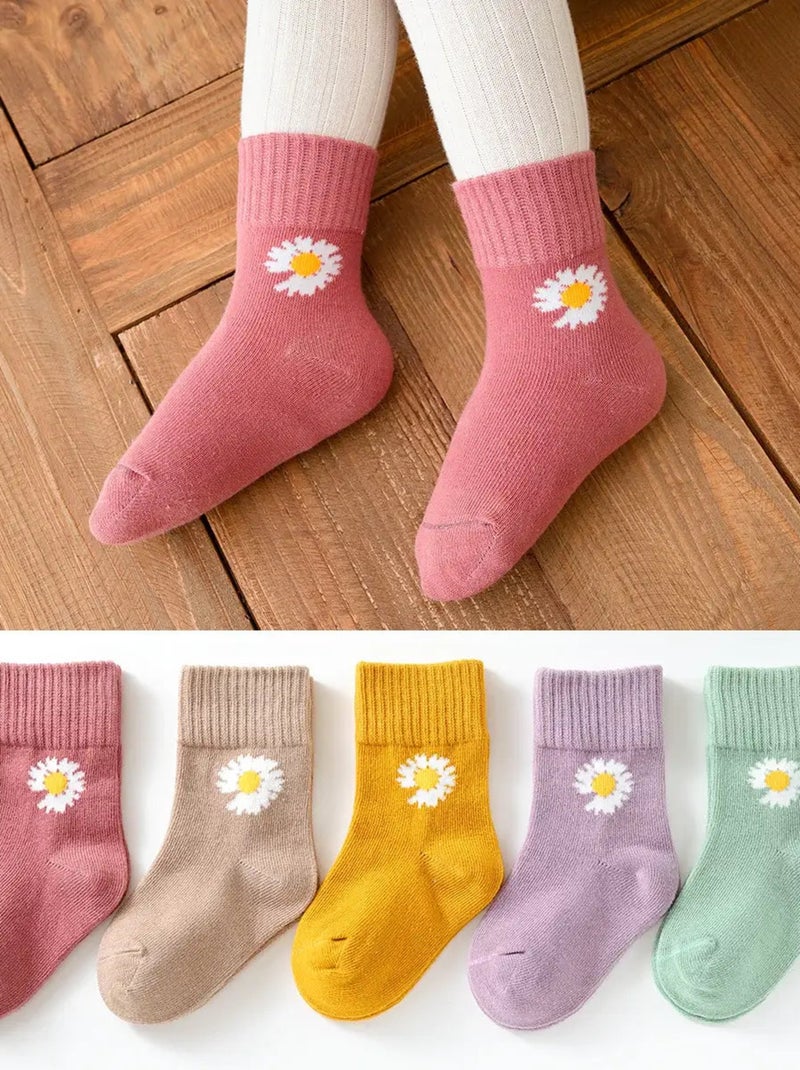 Chaussettes Longue Fleur Enfant (lot x5) | Titeschaussettes Multicolore - Kiabi