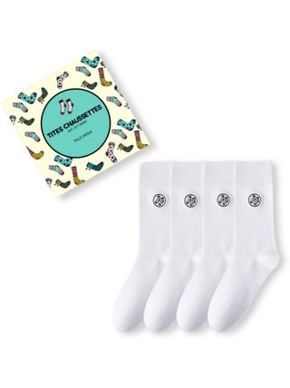 Chaussettes longues blanc (Lot x4)| Titeschaussettes