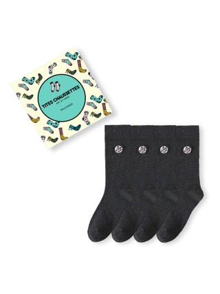 Chaussettes longues gris foncé (Lot x4) | Titeschaussettes