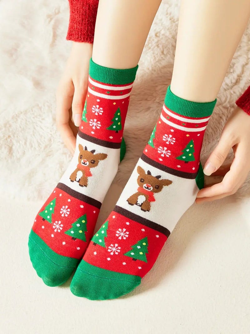 Chaussettes longues Noël Sapin |Titeschaussettes Rouge - Kiabi