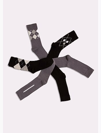 Chaussettes losanges assorties en coton - AFIBEL