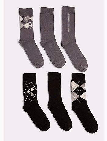 Chaussettes losanges assorties en coton - AFIBEL