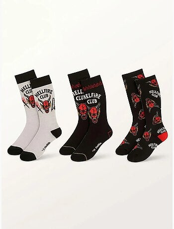 Chaussettes lot de 3 en coton doux stranger things netflix