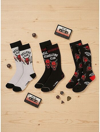 Chaussettes lot de 3 en coton doux stranger things netflix