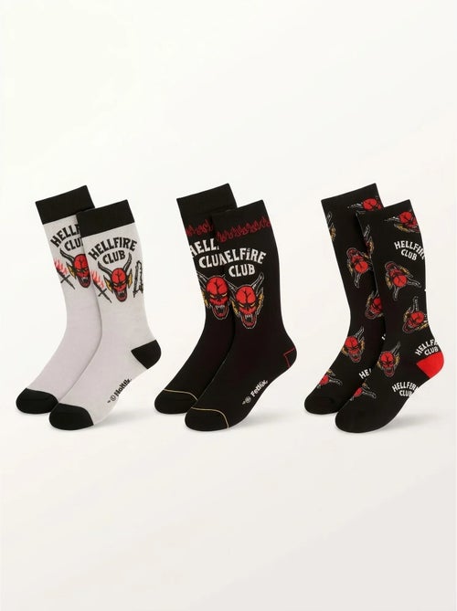 Chaussettes lot de 3 en coton doux stranger things netflix - Kiabi Chaussettes lot de 3 en coton doux stranger things netflix - Kiabi