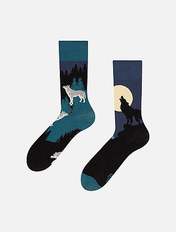 Chaussettes Loup à la Lune