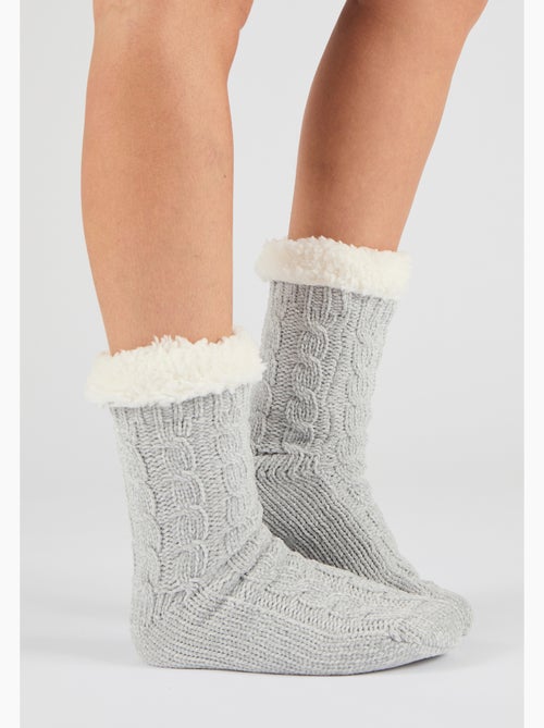 Chaussettes maille douillette torsadée Thermolactyl - Damart - Kiabi