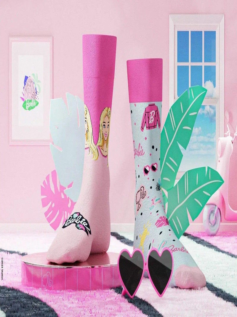 Chaussettes Many Mornings Barbie Rose - Kiabi