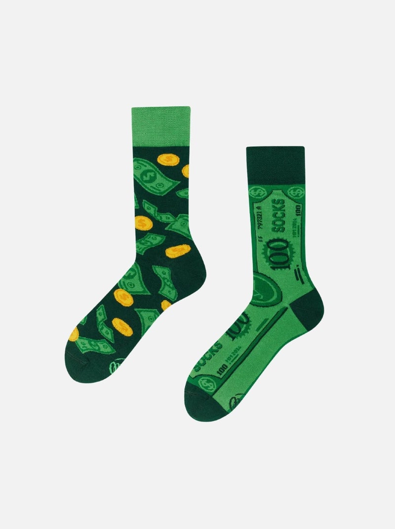 Chaussettes Many Mornings Dollar Vert - Kiabi