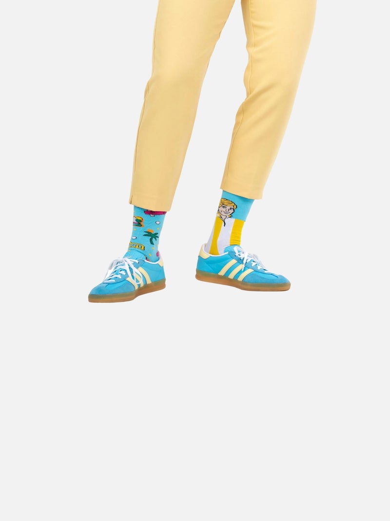 Chaussettes Many Mornings Ken des 90's Bleu - Kiabi
