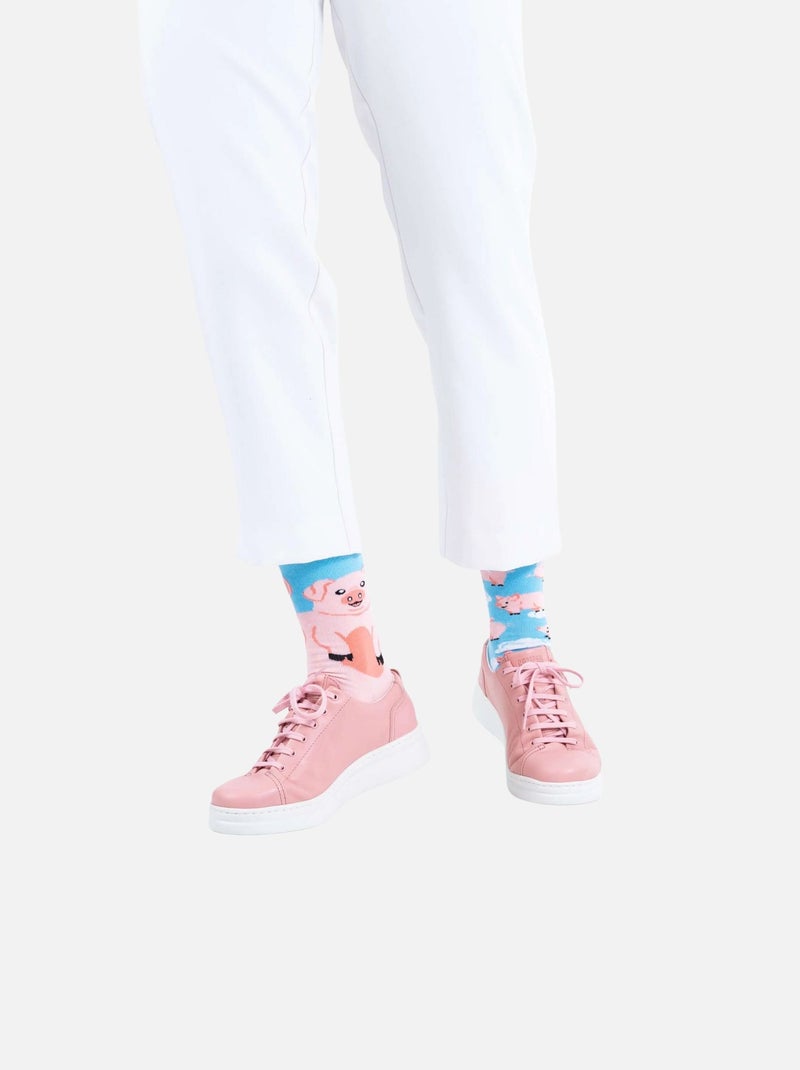 Chaussettes Many Mornings Rêve de cochon Bleu - Kiabi