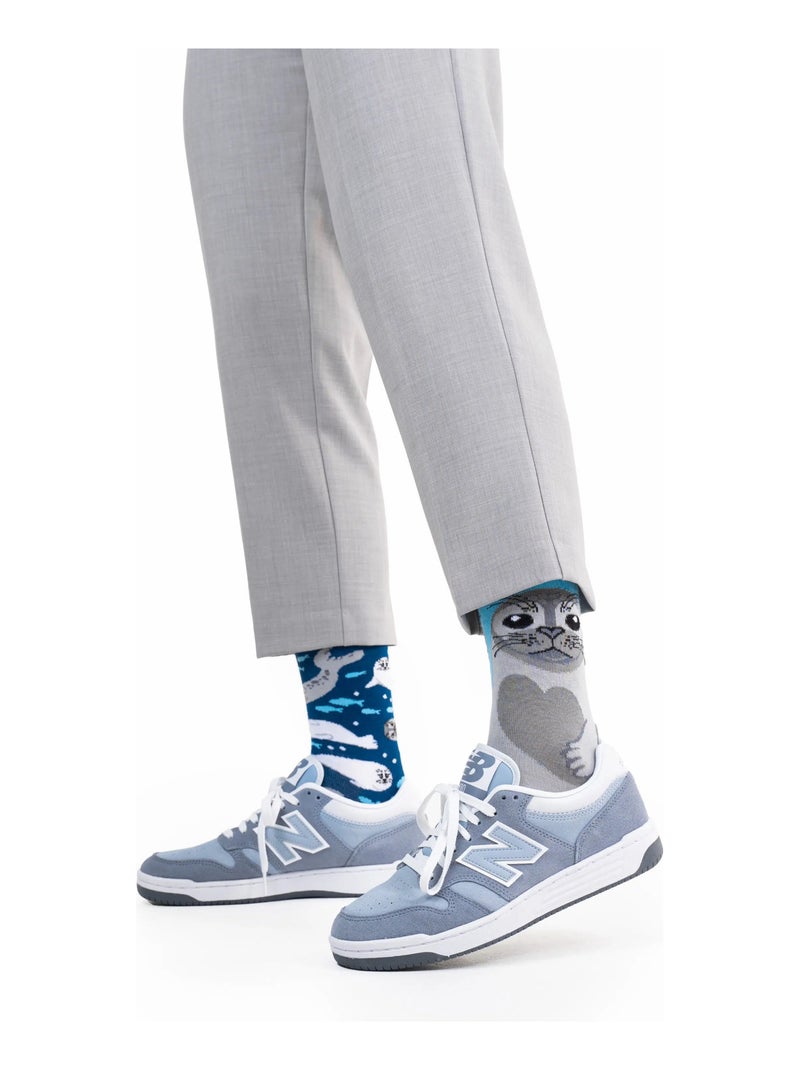 Chaussettes Many Mornings Sauvons les Phoques Bleu - Kiabi