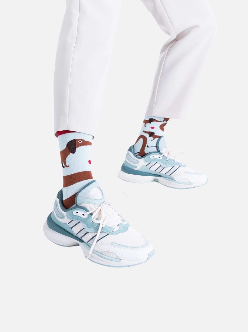 Chaussettes Many Mornings Teckel Saucisse Multicolore - Kiabi
