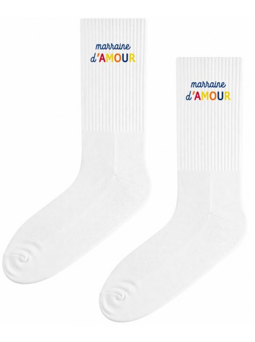 Chaussettes MARRAINE D'AMOUR COLORÉE WAF - Kiabi Chaussettes MARRAINE D'AMOUR COLORÉE WAF - Kiabi