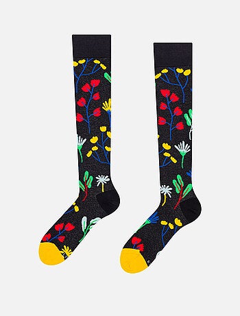 Chaussettes Mi-Bas Fleurs Aquarel