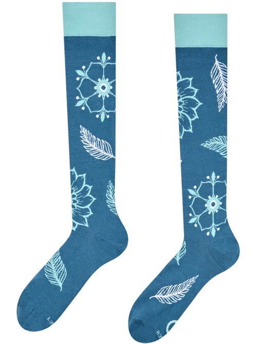 Chaussettes Mi-Bas Mandala & Feuilles - Kiabi
