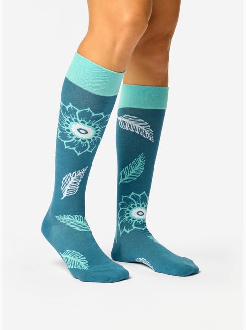 Chaussettes Mi-Bas Mandala & Feuilles - Kiabi
