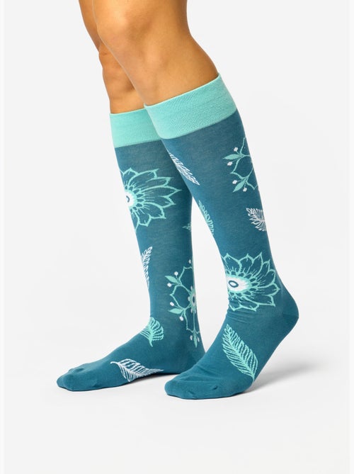 Chaussettes Mi-Bas Mandala & Feuilles - Kiabi