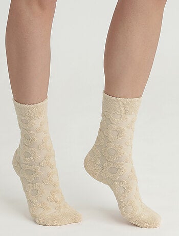 Chaussettes mi-haute coton bouclette Mode
