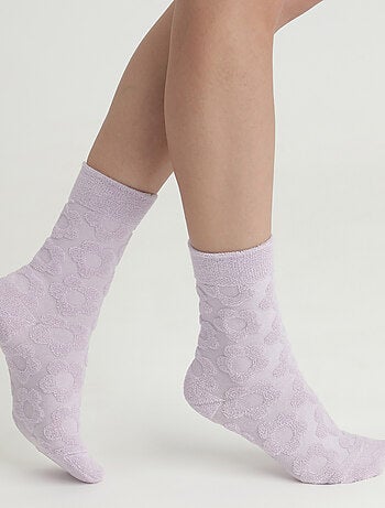 Chaussettes mi-haute coton bouclette Mode