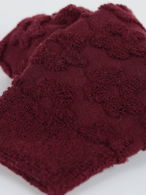 Chaussettes mi-haute coton bouclette Mode - Kiabi