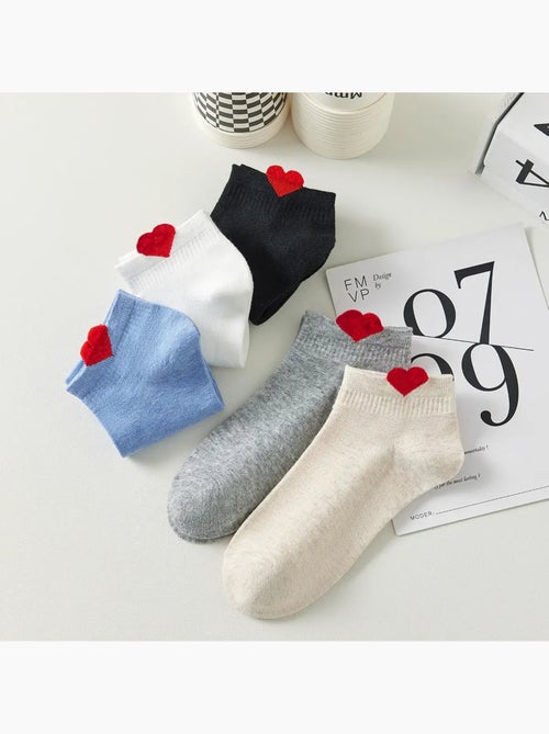 Chaussettes Mi-Haute Petit Coeur - Kiabi