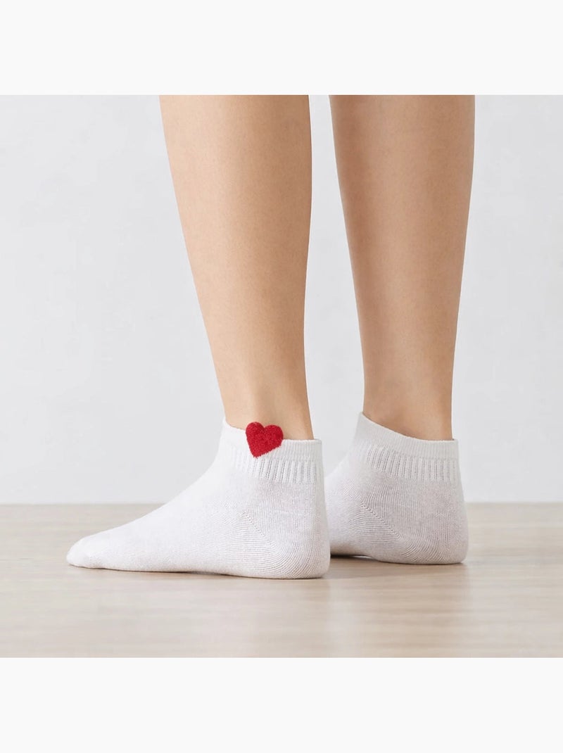 Chaussettes Mi-Haute Petit Coeur Bleu - Kiabi