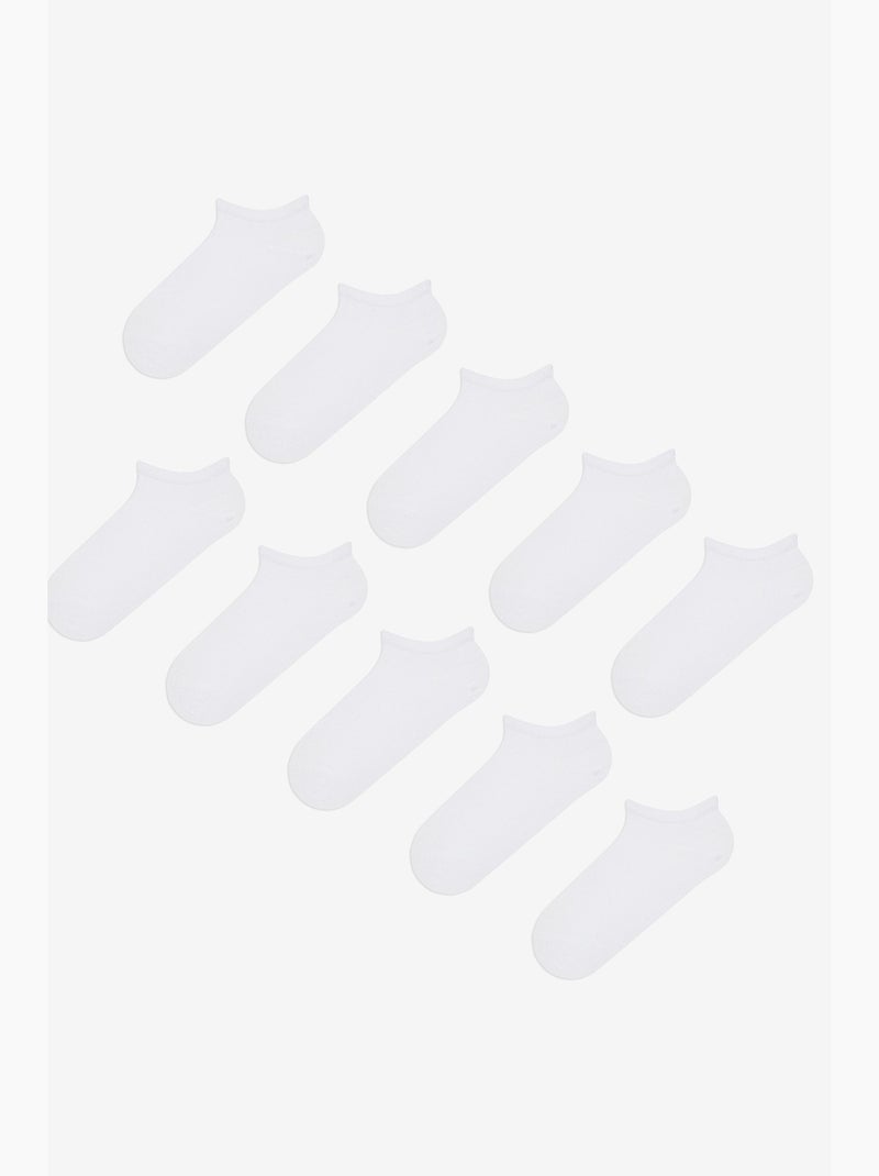 Chaussettes mi-hautes basic penti Blanc - Kiabi