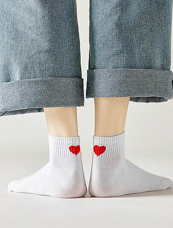 Chaussettes Mi-Hautes Coeur Talon