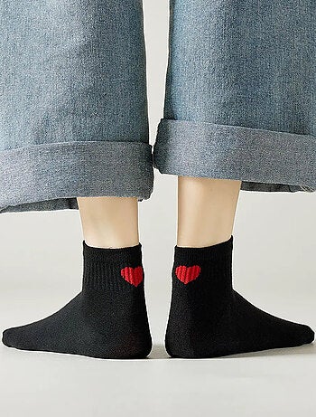Chaussettes Mi-Hautes Coeur Talon