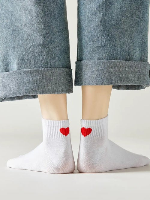 Chaussettes Mi-Hautes Coeur Talon - Kiabi