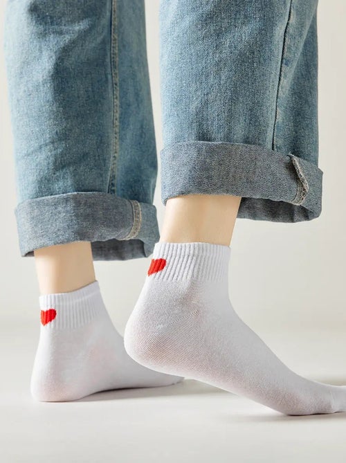 Chaussettes Mi-Hautes Coeur Talon - Kiabi