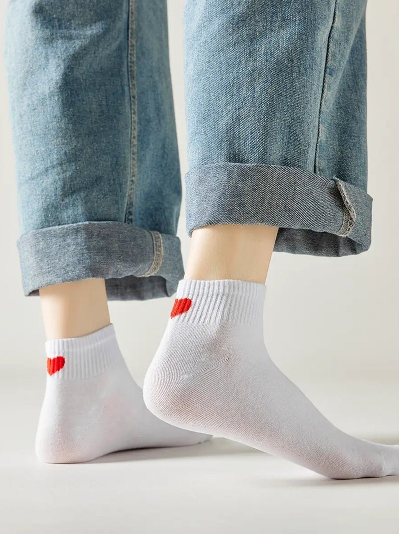 Chaussettes Mi-Hautes Coeur Talon Gris - Kiabi