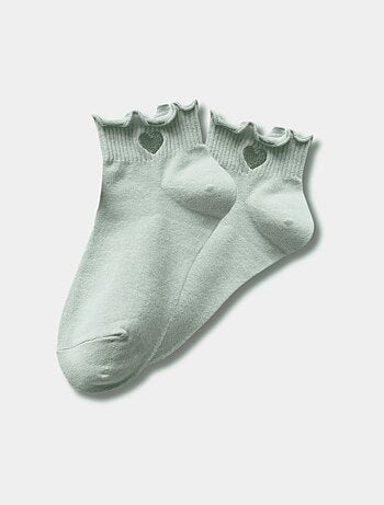 Chaussettes Mi-Hautes Coeur Tendre & Volant