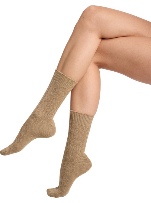 Chaussettes mi-hautes côtelées La Mode - Kiabi Chaussettes mi-hautes côtelées La Mode - Kiabi