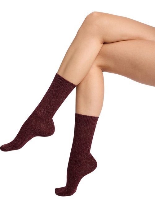 Chaussettes mi-hautes côtelées La Mode - Kiabi