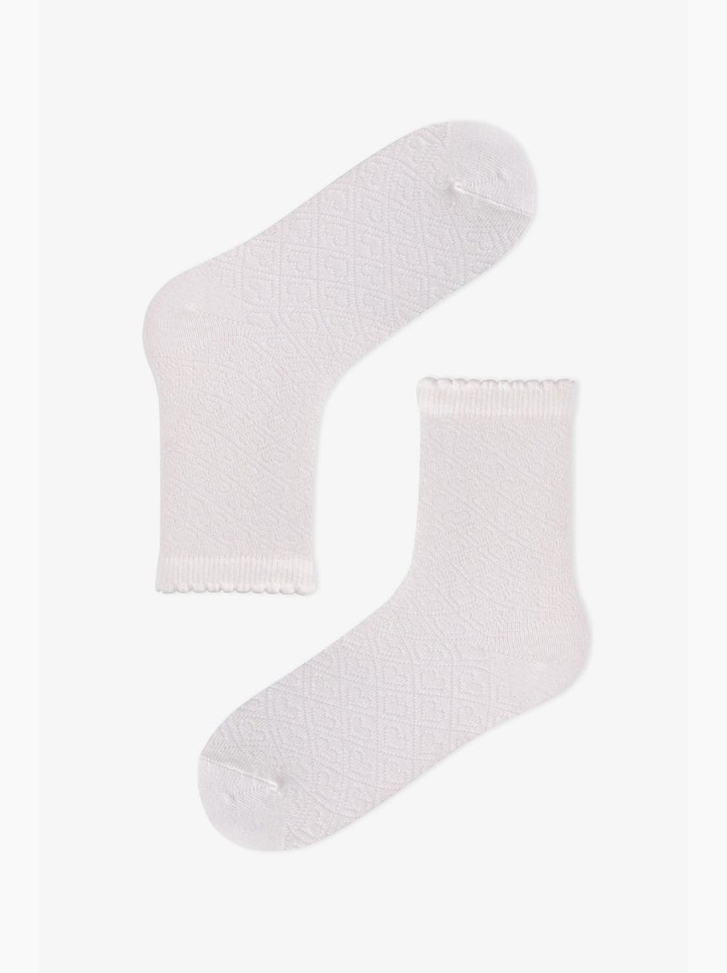 Chaussettes mi-hautes essential colors fille, lot de 2 penti Bleu marine - Kiabi