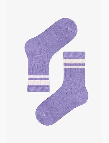 Chaussettes mi-hautes fille à rayures mist, lot de 2 penti