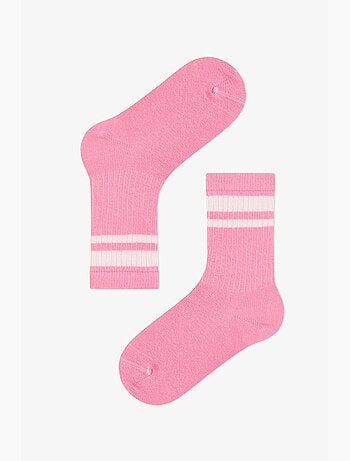 Chaussettes mi-hautes fille à rayures mist, lot de 2 penti