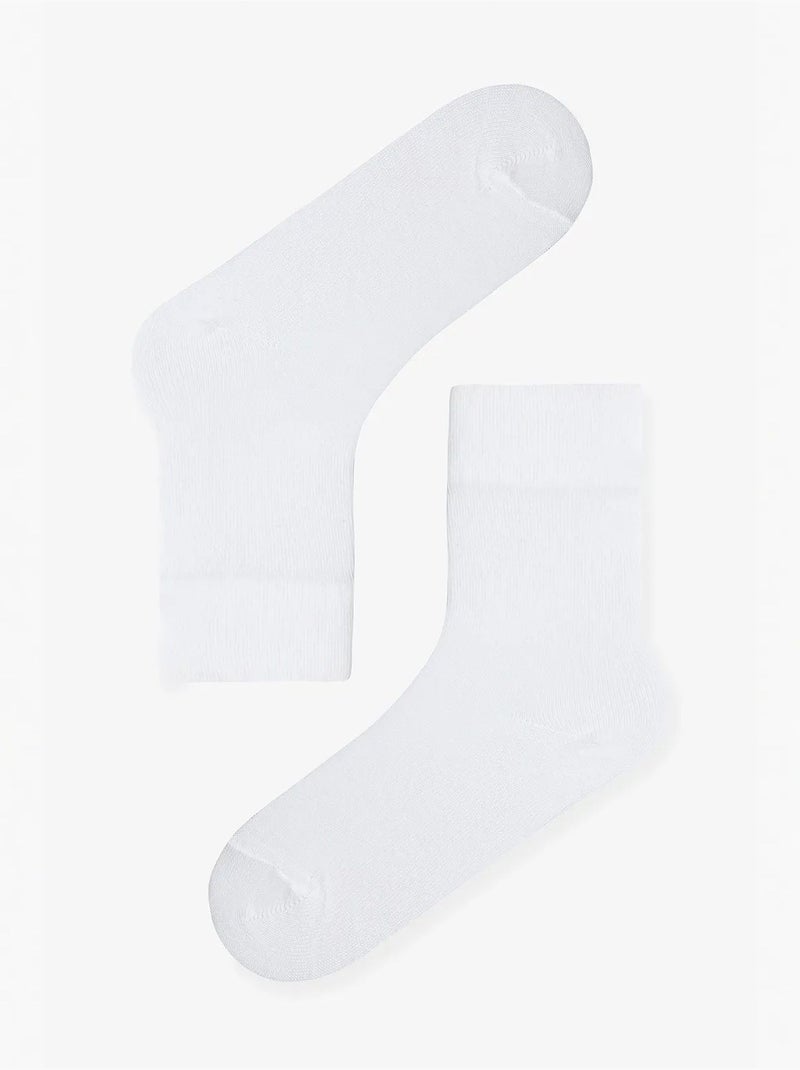 Chaussettes mi-hautes fille bear, lot de 2 penti Blanc - Kiabi
