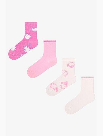 Chaussettes mi-hautes fille capycorn motif licorne, lot de 2 penti